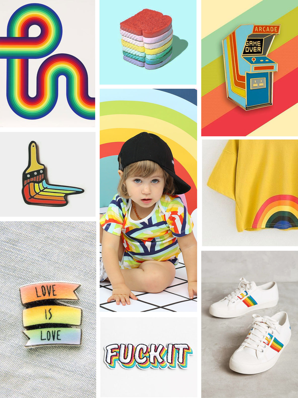 Baby Cotton Short Sleeve Onesie - Somewhere Over the Rainbow