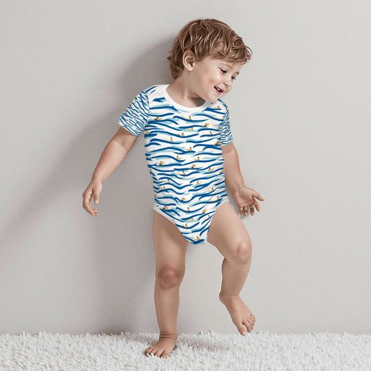 Baby Cotton Short Sleeve Onesies - Just Go With The Flow