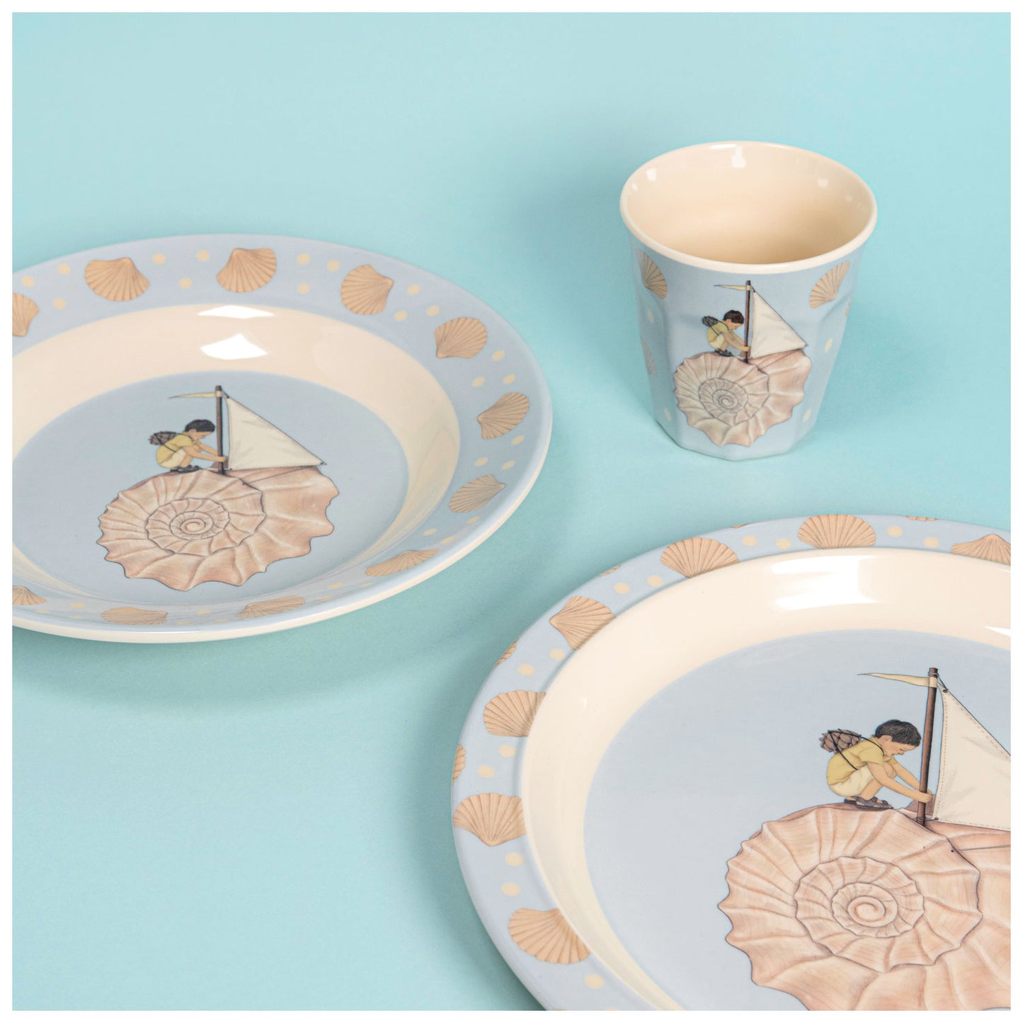 SHELL Double Dish Set
