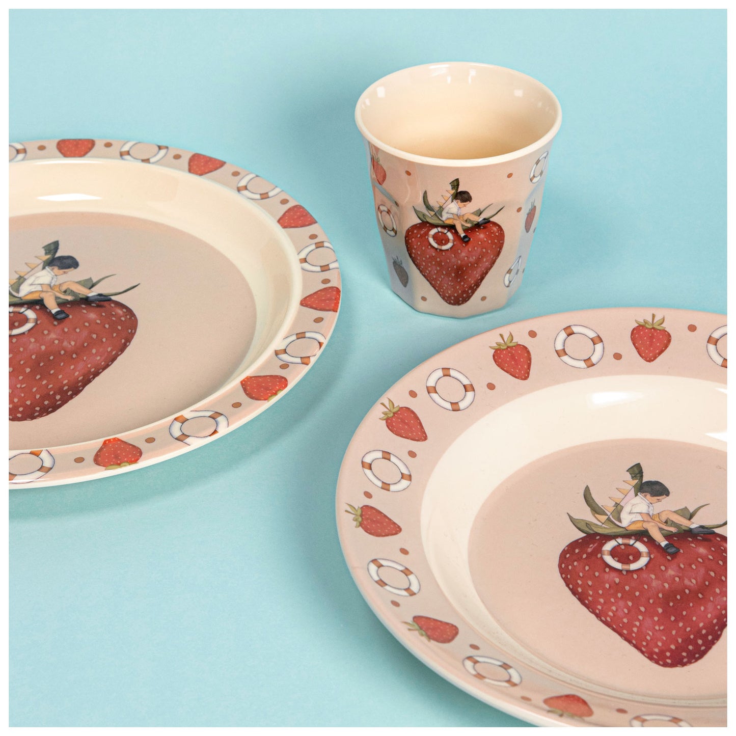 STRAWBERRY Double Dish Set