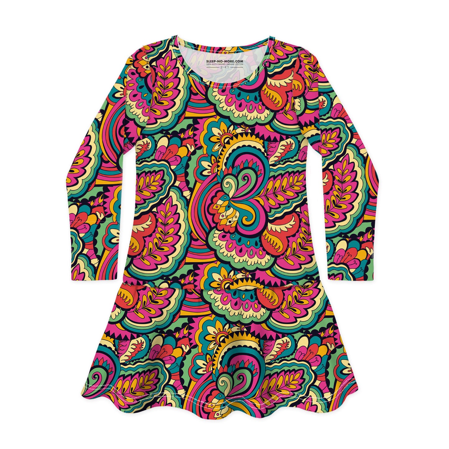 Long Sleeve Dress THAT 70'S PATTERN