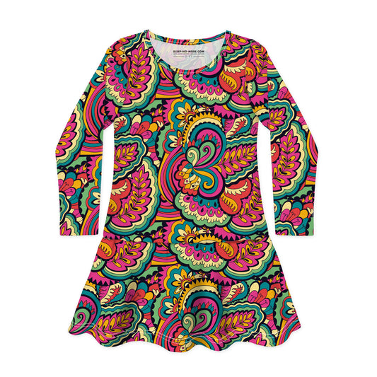 Long Sleeve Dress THAT 70'S PATTERN