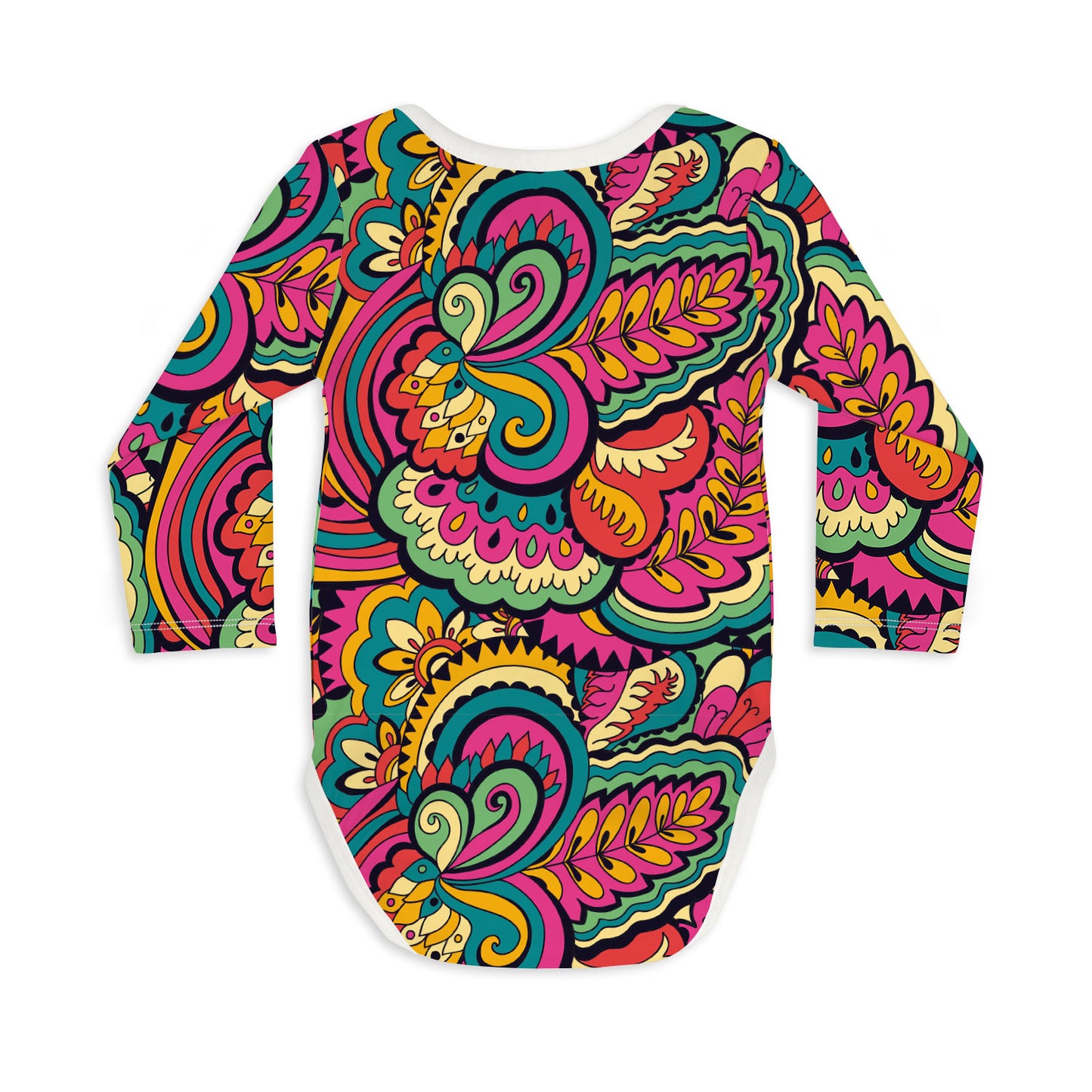 Long Sleeve Baby Bodysuit THAT 70'S PATTERN