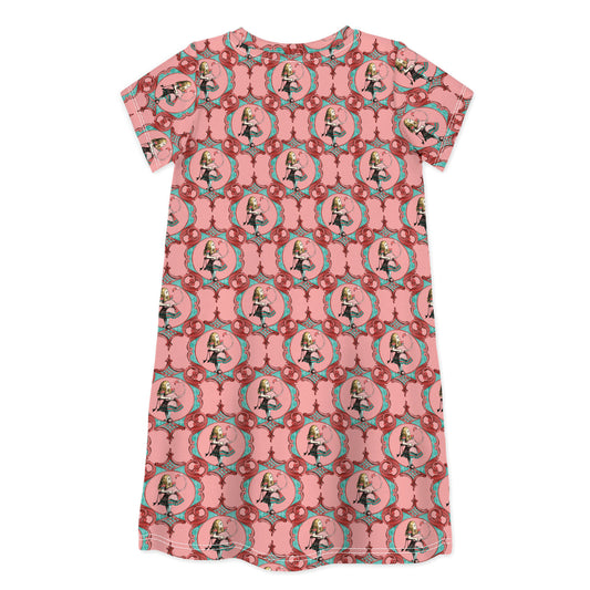 Short Sleeve Dress CURIOUSER AND CURIOUSER
