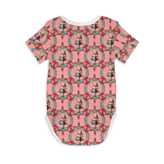 Short Sleeve Baby Bodysuit CURIOUSER AND CURIOUSER