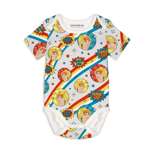 Short Sleeve Baby Bodysuit WONDER LADY
