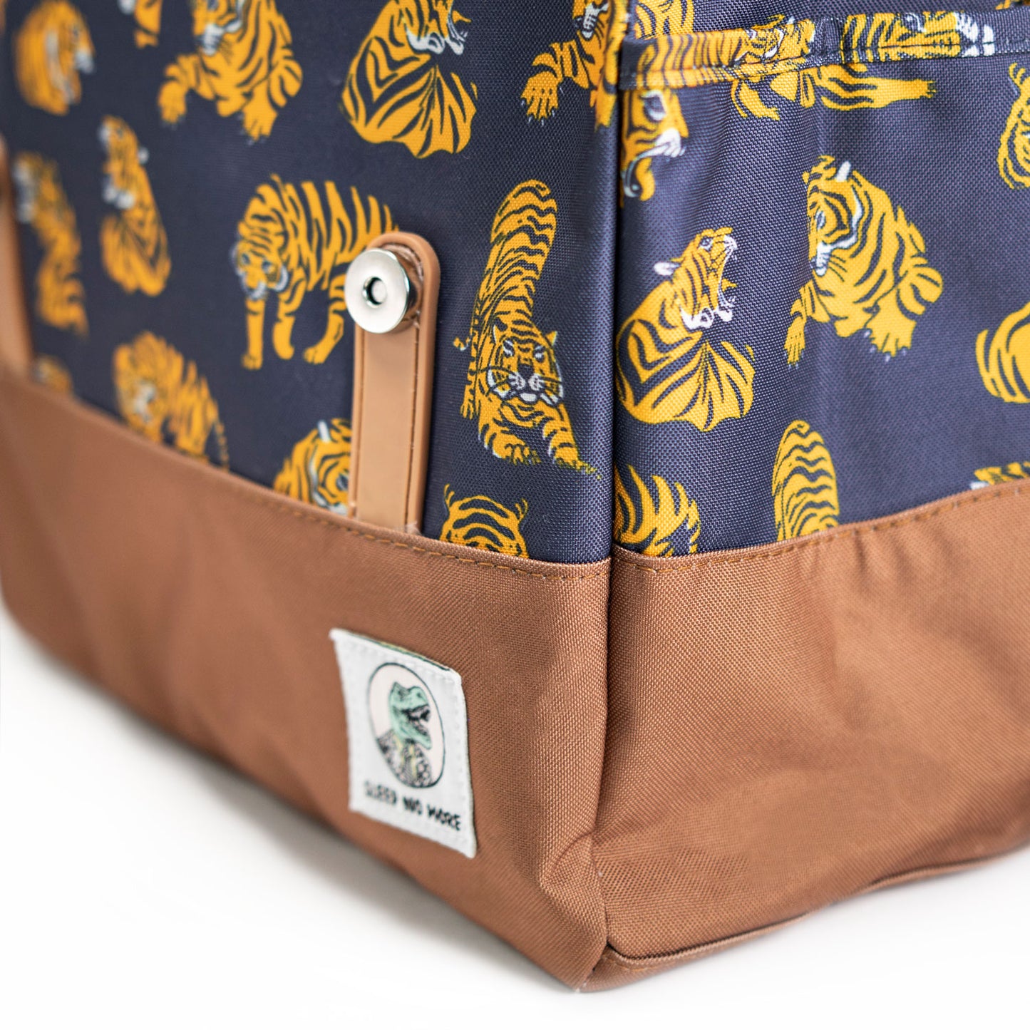 Vintage Backpack ✦ Old School Tiger Navy Blue