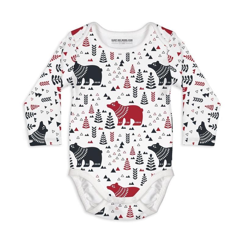 Long Sleeve Baby Bodysuit BEAR WITH ME-baby bodysuits-sleep-no-more