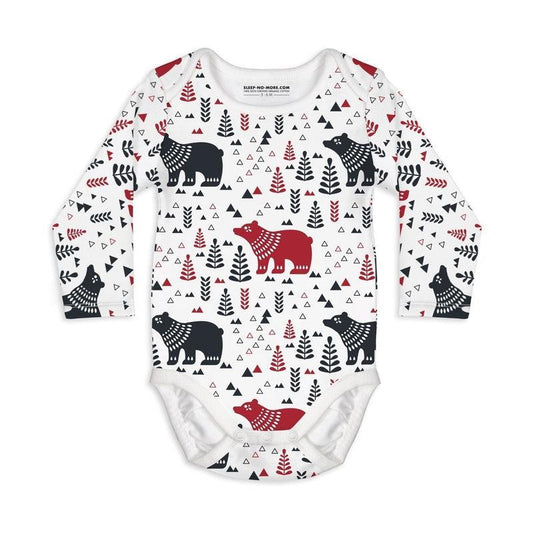 Long Sleeve Baby Bodysuit BEAR WITH ME-baby bodysuits-sleep-no-more