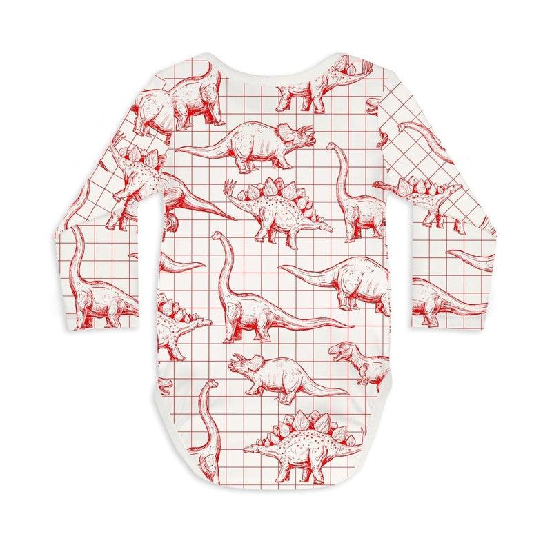 Long Sleeve Baby Bodysuit DINOMITE-baby bodysuits-sleep-no-more