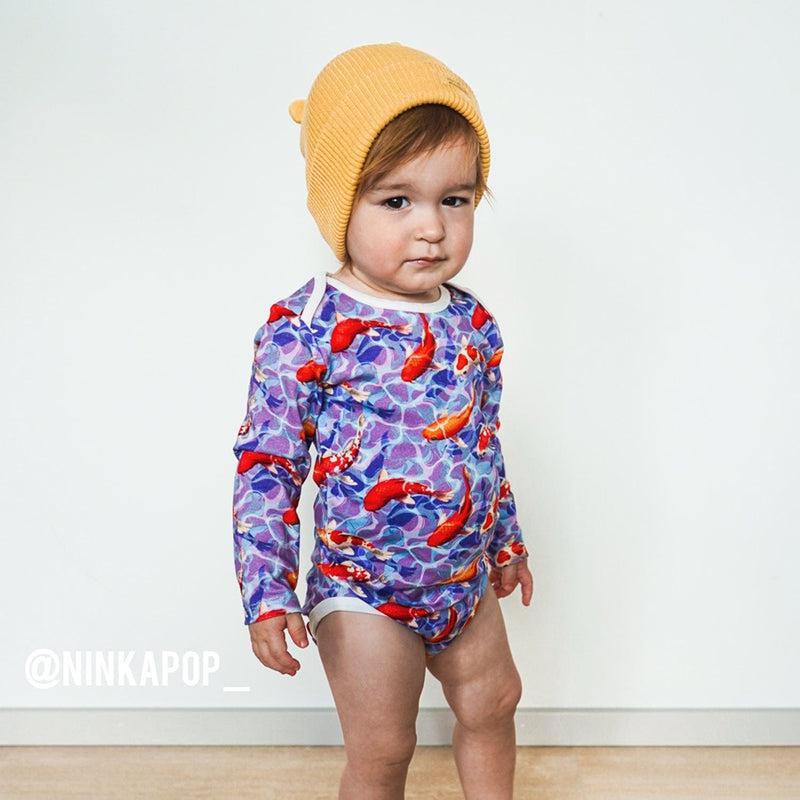 Long Sleeve Baby Bodysuit DON'T BE KOI-baby bodysuits-sleep-no-more