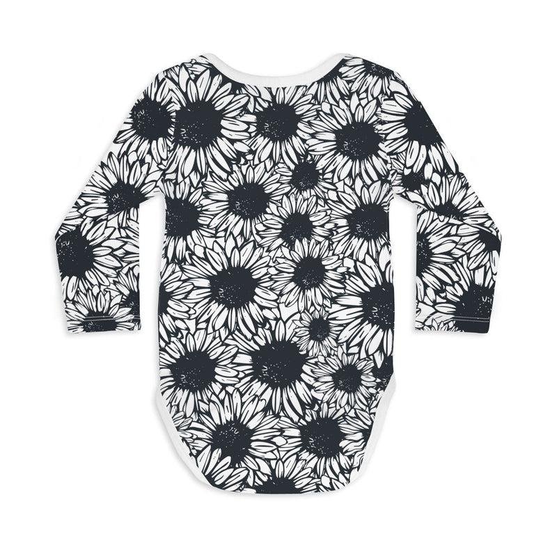 Long Sleeve Baby Bodysuit FLOWER POWER-baby bodysuits-sleep-no-more