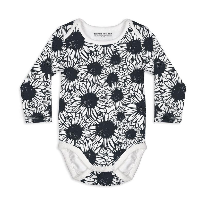 Long Sleeve Baby Bodysuit FLOWER POWER-baby bodysuits-sleep-no-more