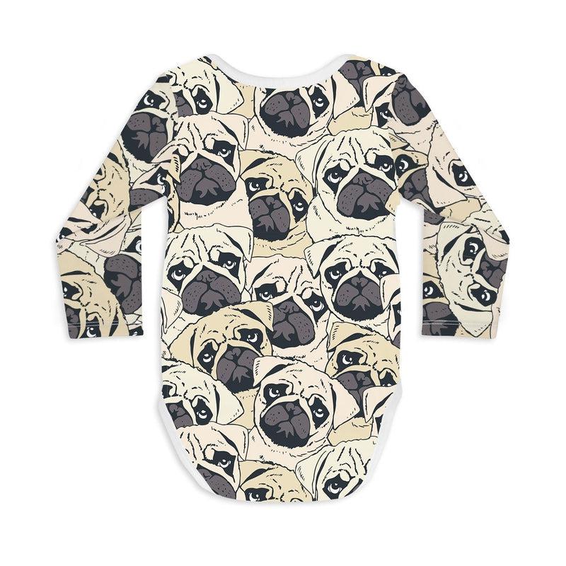 Long Sleeve Baby Bodysuit PUG OFF-baby romper-sleep-no-more
