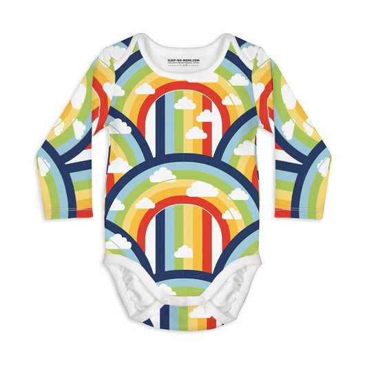 Long Sleeve Baby Bodysuit SOMEWHERE OVER THE RAINBOW-baby romper-sleep-no-more