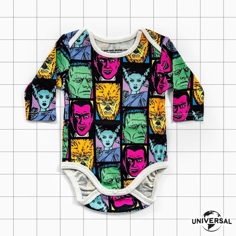 Long Sleeve Baby Bodysuit THE ORIGINAL MONSTERS-Baby Bodysuits-sleep-no-more