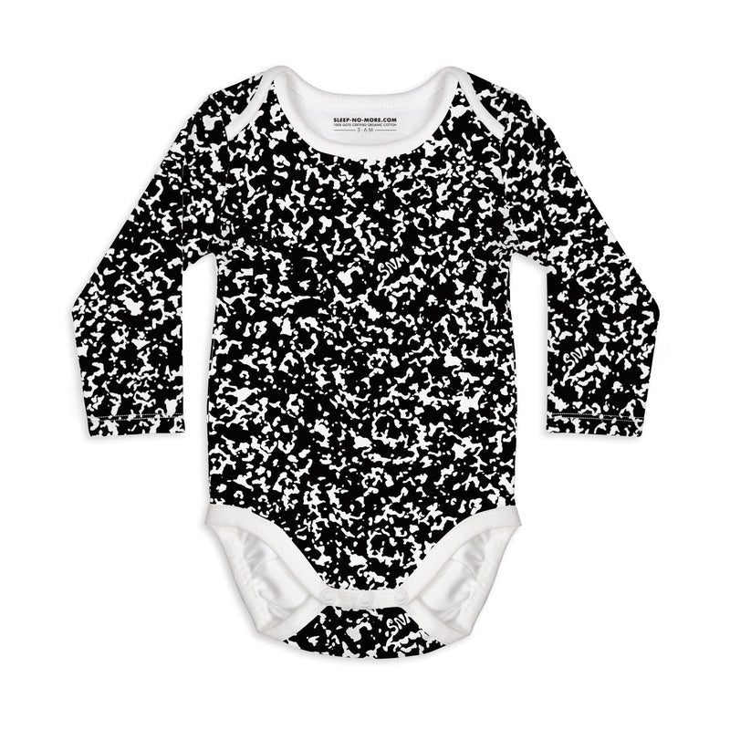 Long Sleeve Baby Bodysuit TOO COOL FOR SCHOOL-Baby Bodysuits-sleep-no-more