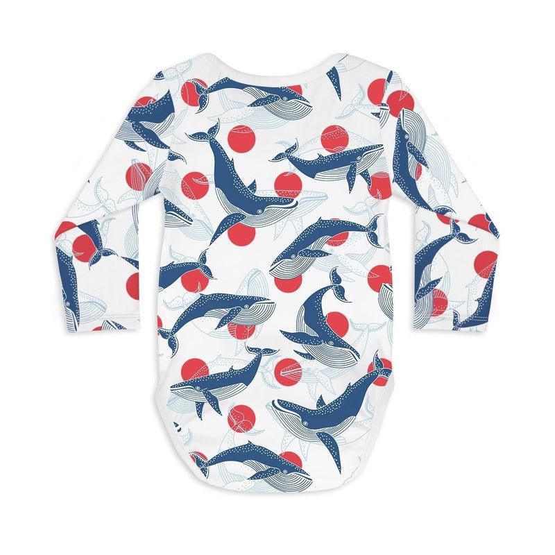 Long Sleeve Baby Bodysuit WHALE, THIS IS AWKWARD-Baby Bodysuits-sleep-no-more