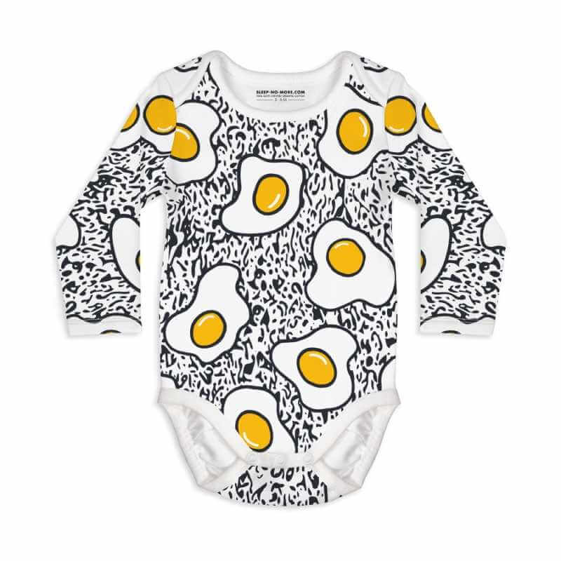 Long Sleeve Baby Bodysuit YOU ARE MY SUNNY SIDE UP-Baby Bodysuits-sleep-no-more