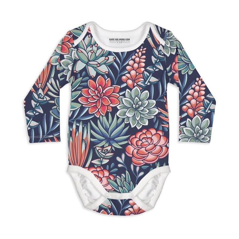 Long Sleeve Baby Bodysuit YOU HAD ME AT ALOE-Baby Bodysuits-sleep-no-more