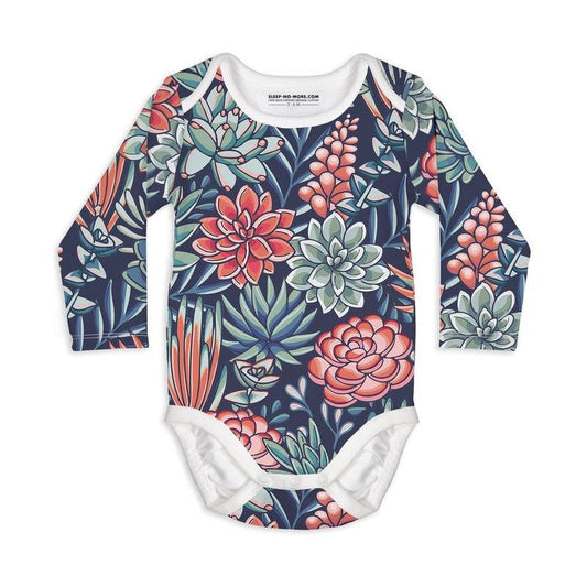 Long Sleeve Baby Bodysuit YOU HAD ME AT ALOE-Baby Bodysuits-sleep-no-more