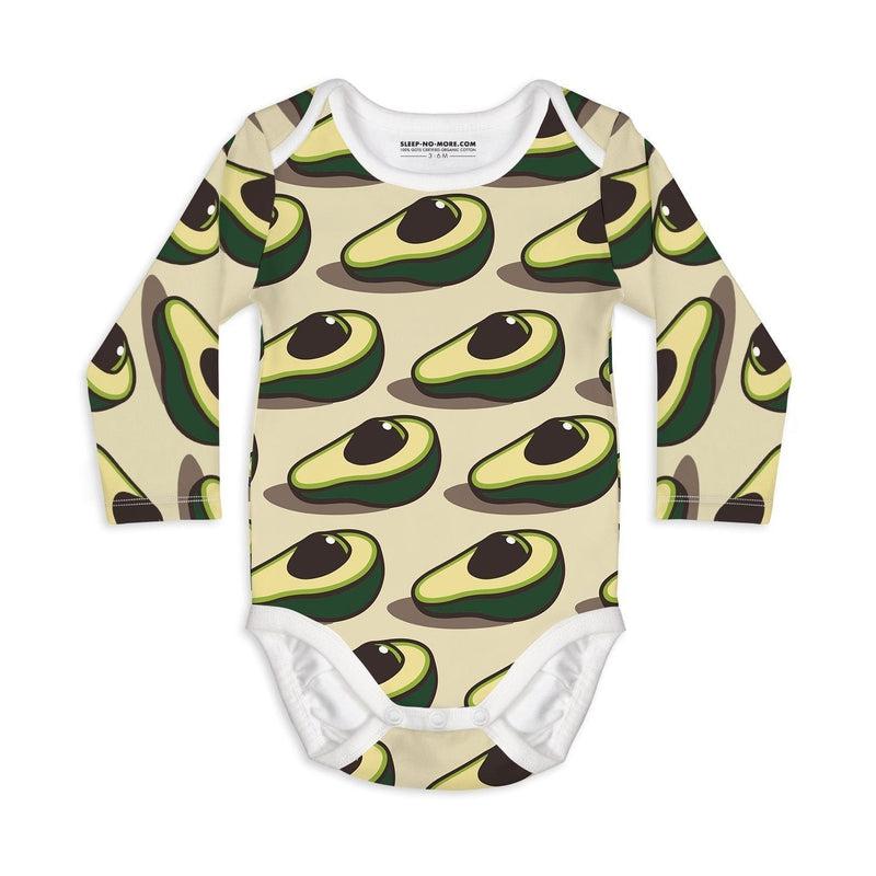 Long Sleeve Baby Bodysuit YOU'RE THE AVOCADO TO MY TOAST-Baby Bodysuits-sleep-no-more