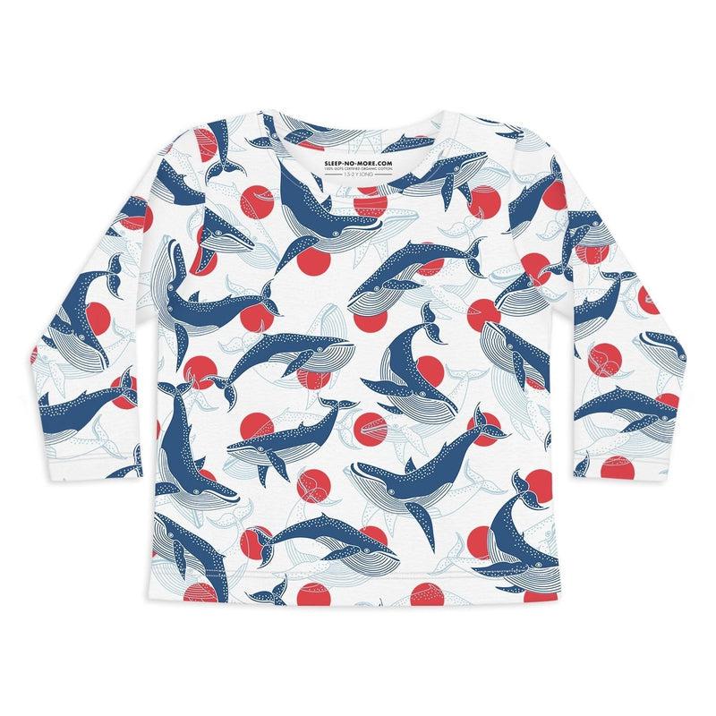 Long Sleeve T-shirt WHALE, THIS IS AWKWARD-kids t-shirts-sleep-no-more
