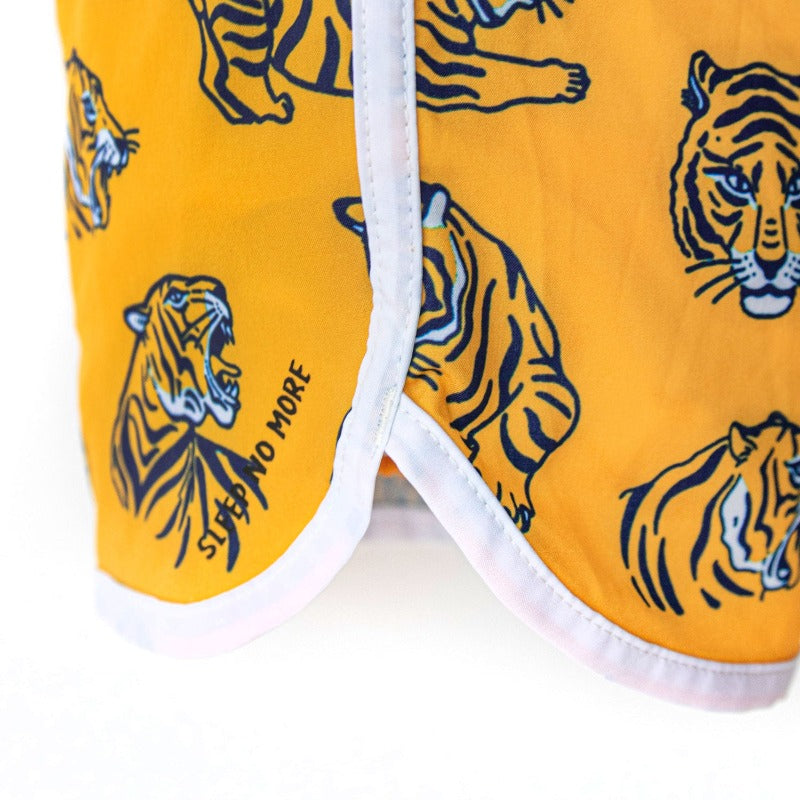 Kids Swimwear ▪︎ Shorts ▪︎ OLD SCHOOL TIGER ▪︎ ORANGE