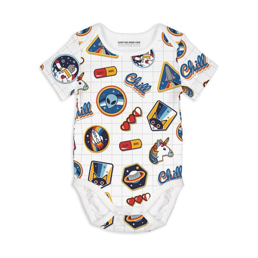 Short Sleeve Baby Bodysuit I NEED SPACE-Baby Romper-sleep-no-more