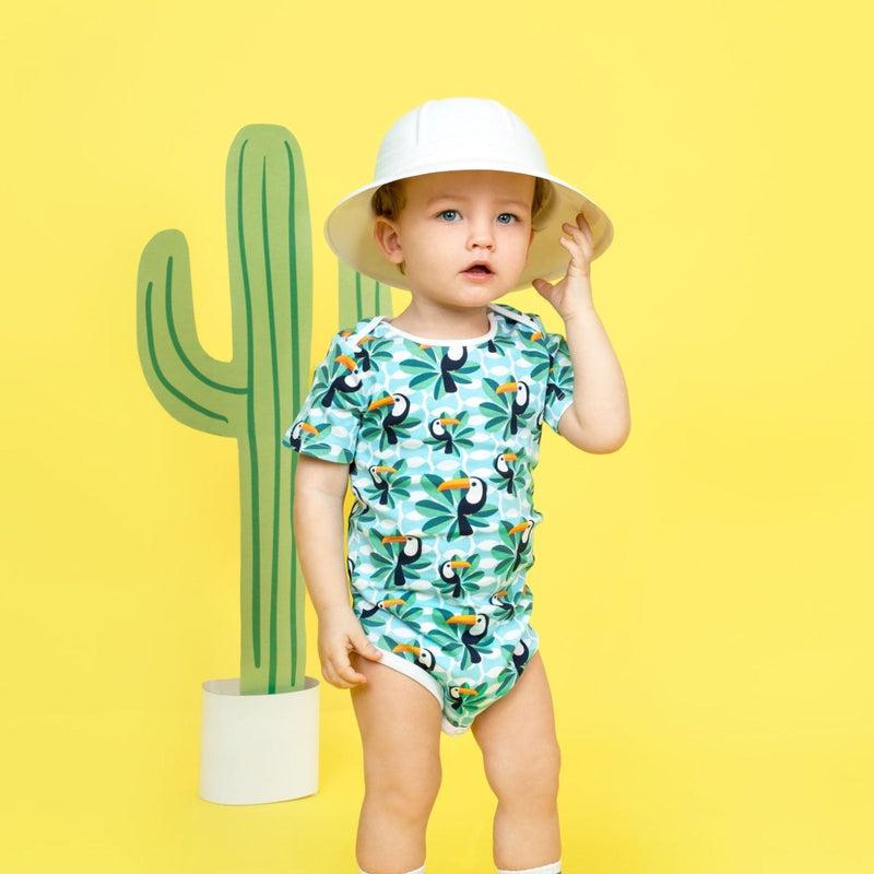 Short Sleeve Baby Bodysuit IF I CAN, TOUCAN TOO-Baby Romper-sleep-no-more