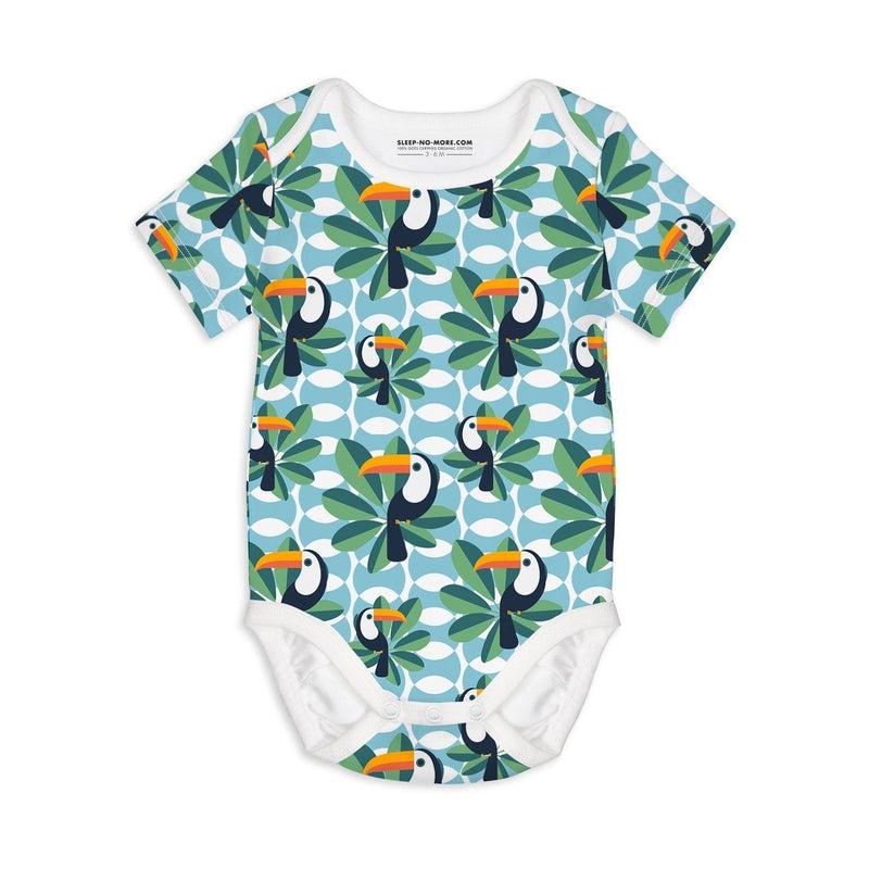 Short Sleeve Baby Bodysuit IF I CAN, TOUCAN TOO-Baby Romper-sleep-no-more