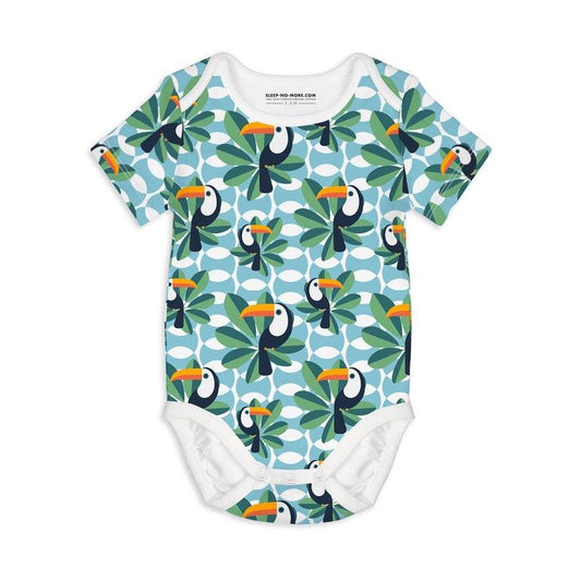 Short Sleeve Baby Bodysuit IF I CAN, TOUCAN TOO-Baby Romper-sleep-no-more