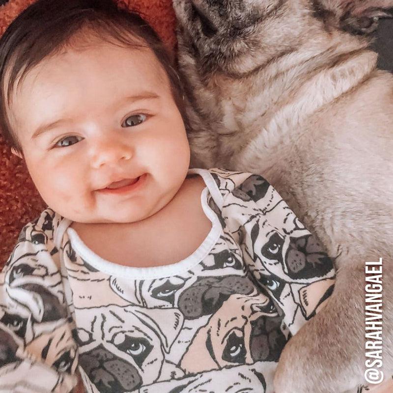 Short Sleeve Baby Bodysuit PUG OFF-bodysuits-sleep-no-more