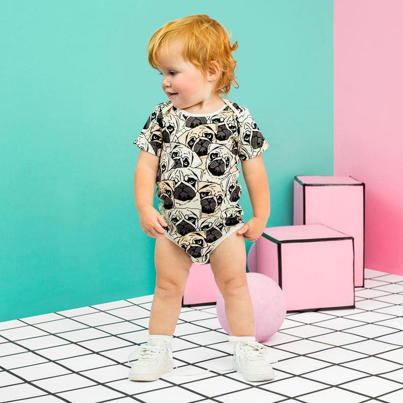 Short Sleeve Baby Bodysuit PUG OFF-bodysuits-sleep-no-more