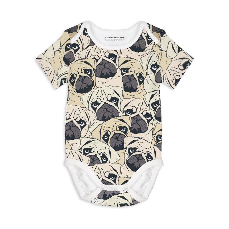 Short Sleeve Baby Bodysuit PUG OFF-bodysuits-sleep-no-more