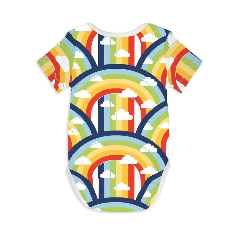 Short Sleeve Baby Bodysuit SOMEWHERE OVER THE RAINBOW-bodysuits-sleep-no-more