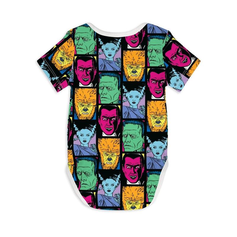 Short Sleeve Baby Bodysuit THE ORIGINAL MONSTERS-bodysuits-sleep-no-more