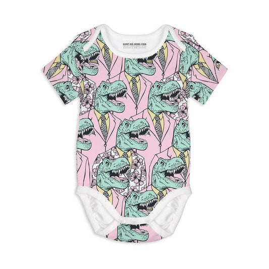 Short Sleeve Baby Bodysuit WHAT HAPPENS IN VEGAS-baby bodysuit-sleep-no-more