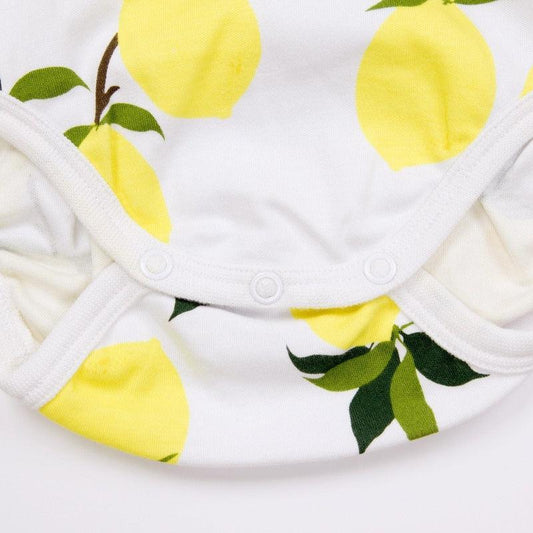 Short Sleeve Baby Bodysuit WHEN LIFE GIVES YOU LEMONS-baby bodysuit-sleep-no-more
