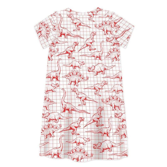 Short Sleeve Dress DINOMITE-kids dresses-sleep-no-more