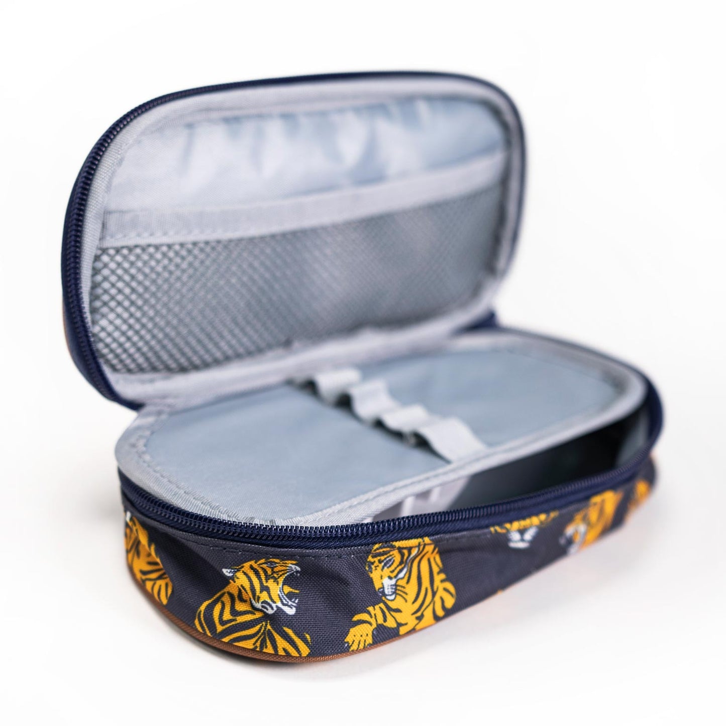 Pencil Case ✦ Old School Tiger Navy Blue