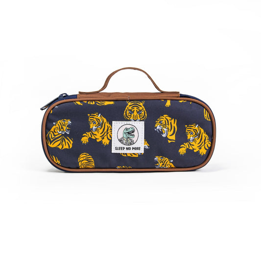 Pencil Case ✦ Old School Tiger Navy Blue
