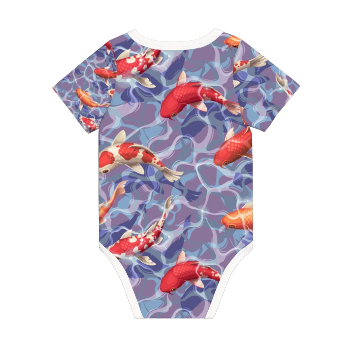 Baby Cotton Short Sleeve Onesie - KOI WATER