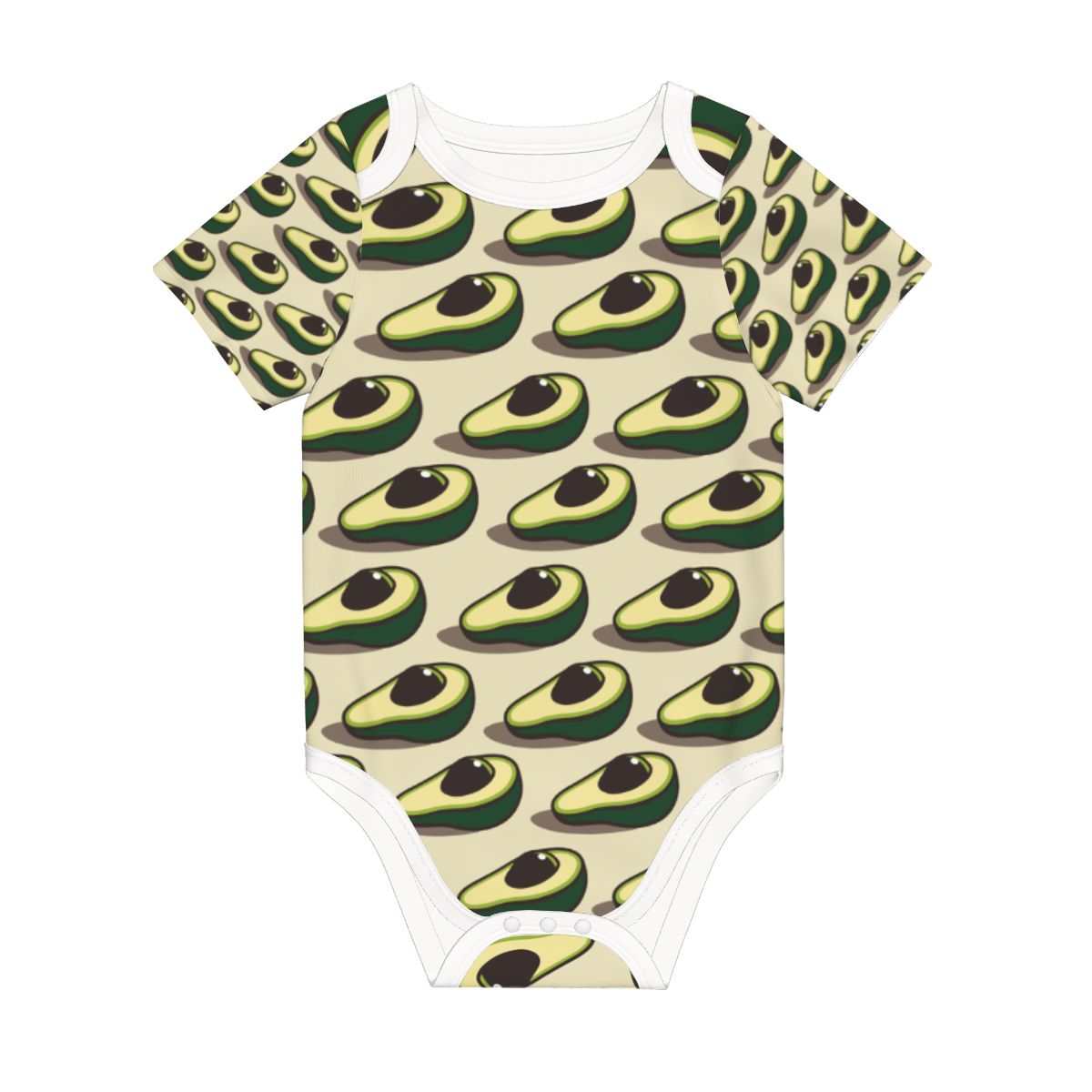 Baby Cotton Short Sleeve Onesie - AVOCADO