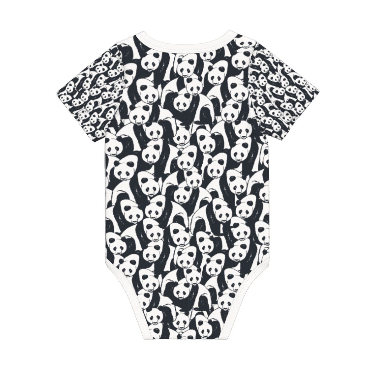 Baby Cotton Short Sleeve Onesie - PANDA