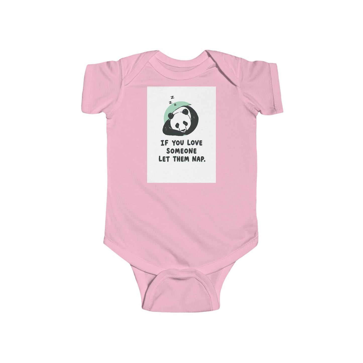 Infant Bodysuit - Cute Sleeping Panda “If You Love Someone Let Them Nap” Baby Onesie