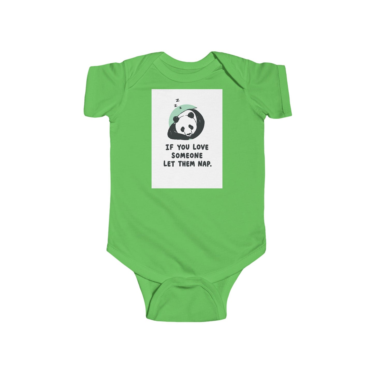 Infant Bodysuit - Cute Sleeping Panda “If You Love Someone Let Them Nap” Baby Onesie