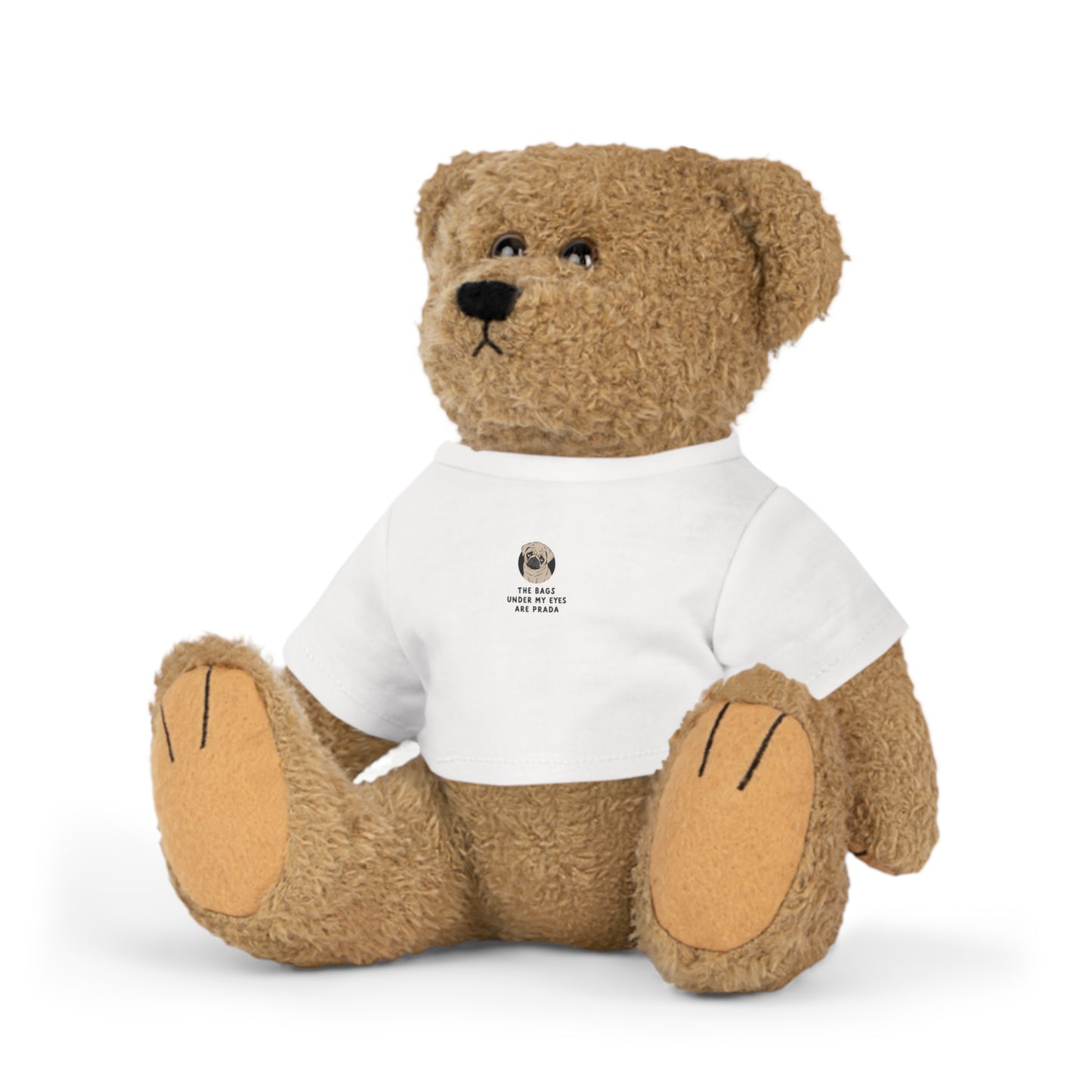 Classic Plush Teddy Bear with Custom T‑Shirt — Cute Gift for Kids & Valentine’s