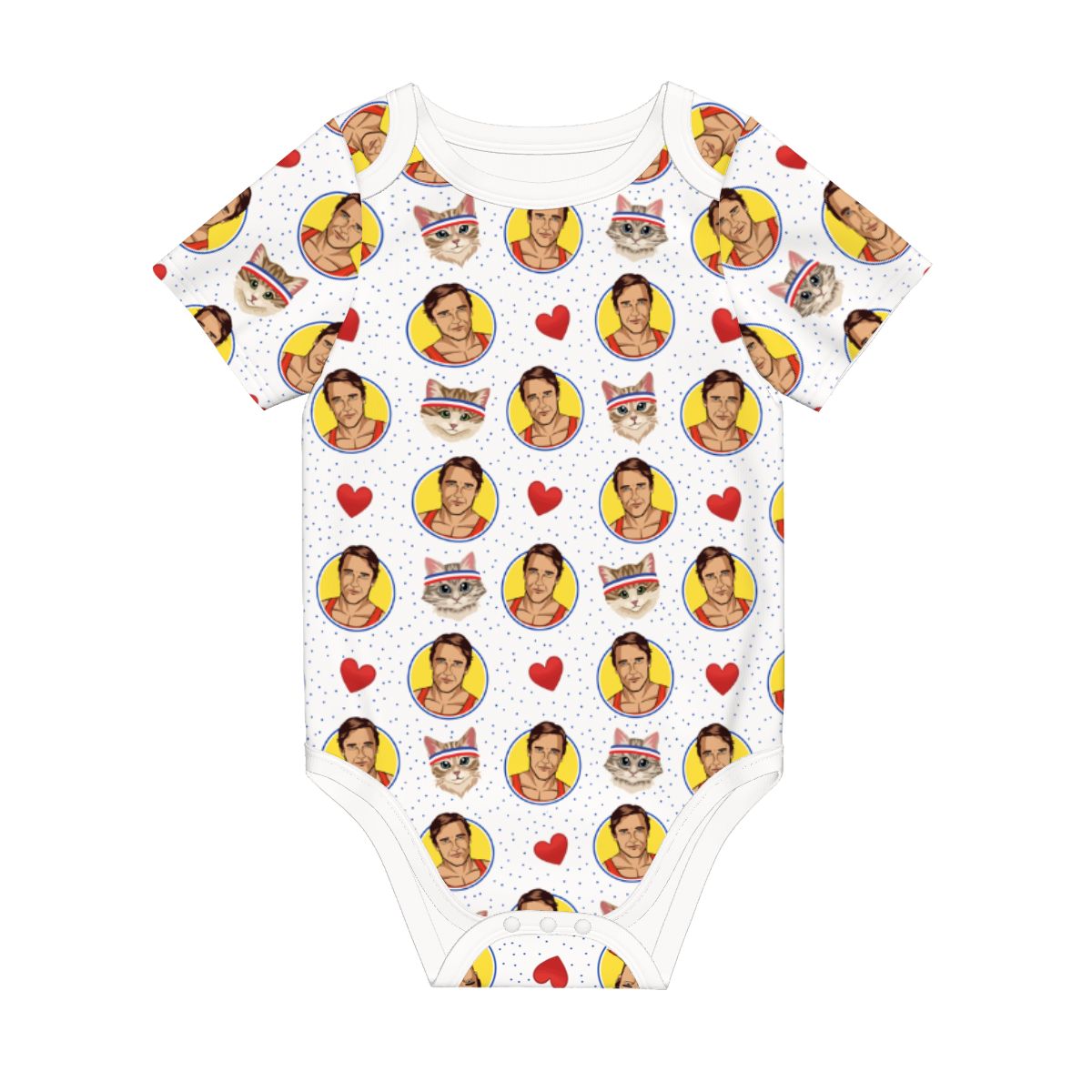 Baby Cotton Short Sleeve Onesie - ARNOLD