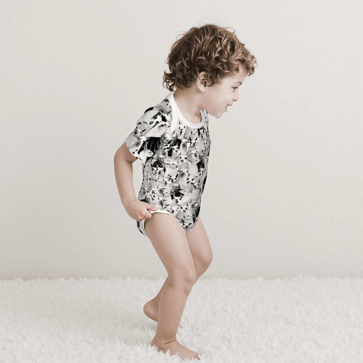 Baby Cotton Short Sleeve Onesie - DALAI LAMA